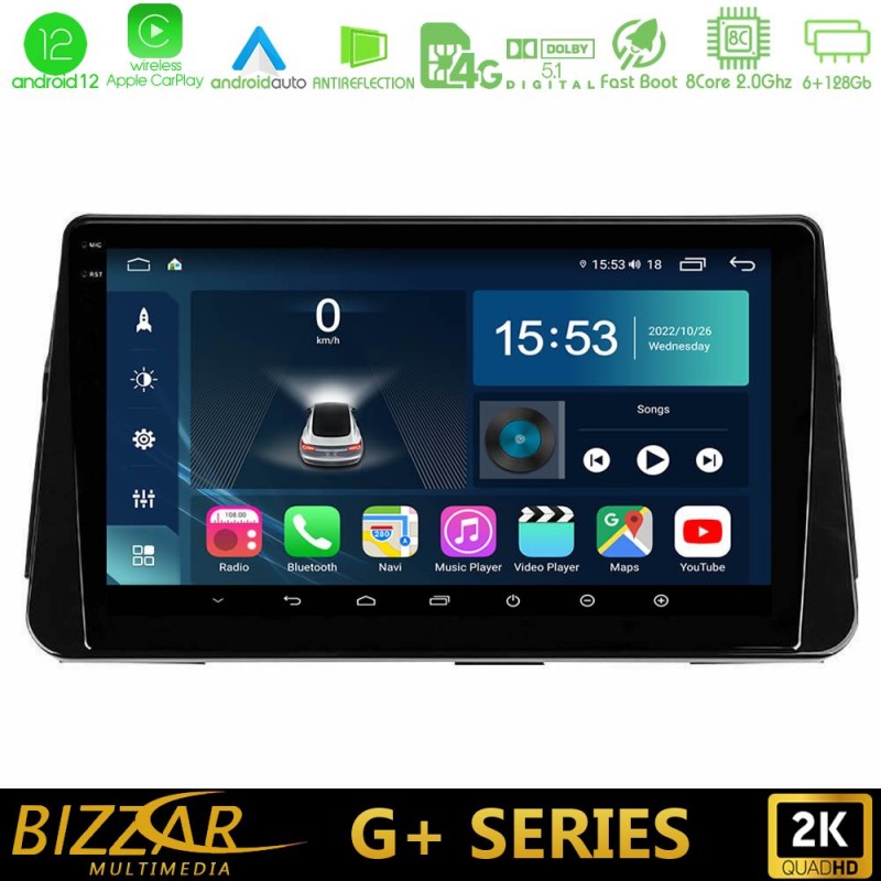 Bizzar G+ Series Nissan Micra K14 8core Android12 6+128GB Navigation Multimedia Tablet 10