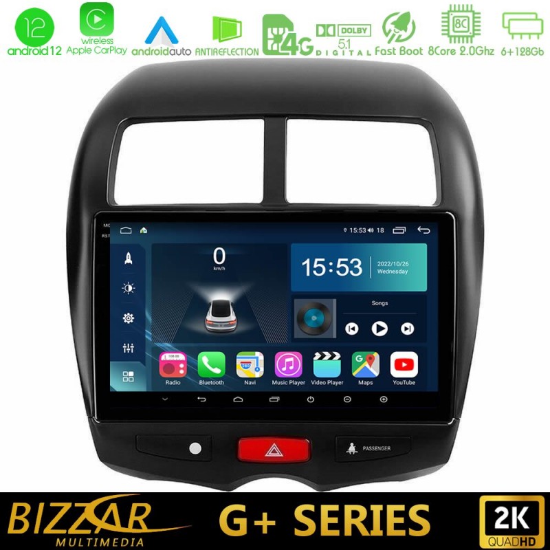 Bizzar G+ Series Mitsubishi ASX 8core Android12 6+128GB Navigation Multimedia Tablet 10