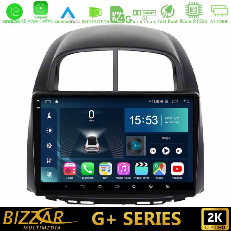 Bizzar G+ Series Daihatsu Sirion/Subaru Justy 8core Android12 6+128GB Navigation Multimedia Tablet 10