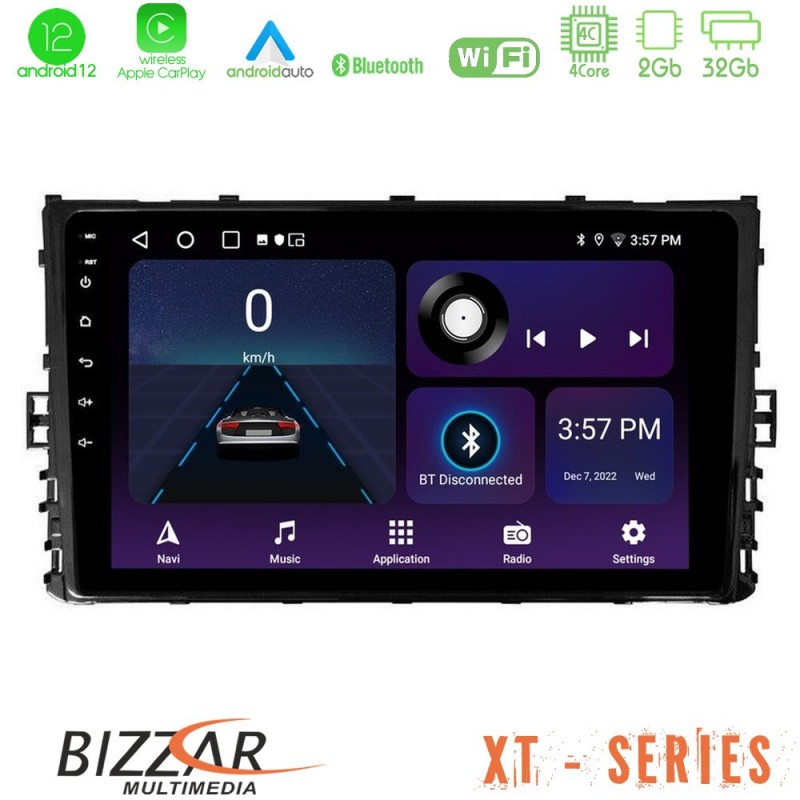 Bizzar XT Series VW MQB 2017-&gt; 4Core Android12 2+32GB Navigation Multimedia 9