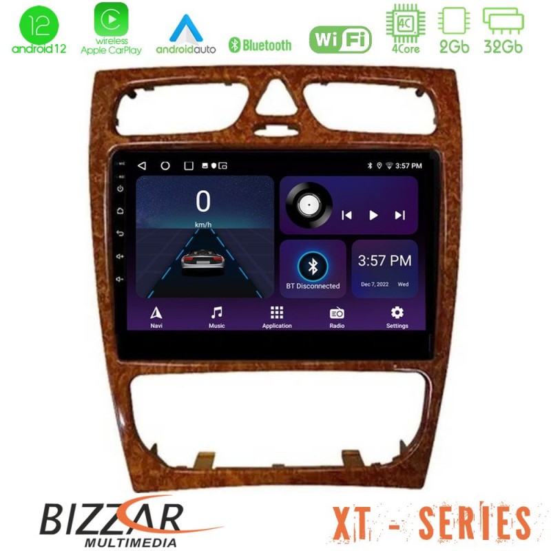 Bizzar XT Series Mercedes C Class (W203) 4Core Android12 2+32GB Navigation Multimedia 9