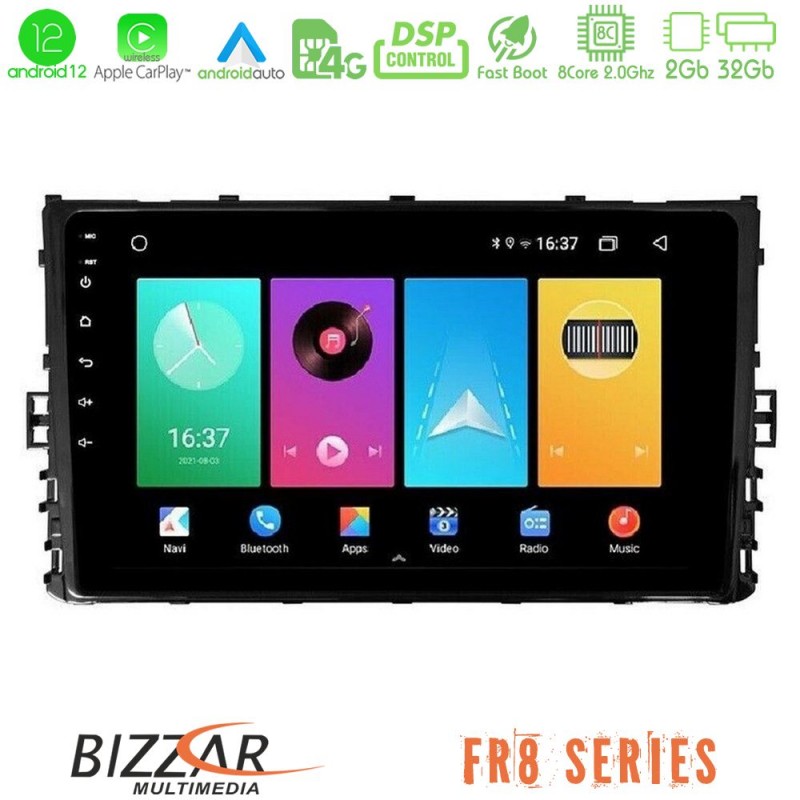 Bizzar FR8 Series VW MQB 2017-&gt; 8core Android13 2+32GB Navigation Multimedia 9