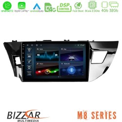 Bizzar M8 Series Toyota Corolla 2014-2016 8core Android13 4+32GB Navigation Multimedia Tablet 10