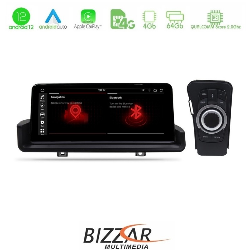 Bizzar OEM QL Series BMW 3 Series (E90) Android12 8Core (4+64GB) Navigation Multimedia 10.25″ HD