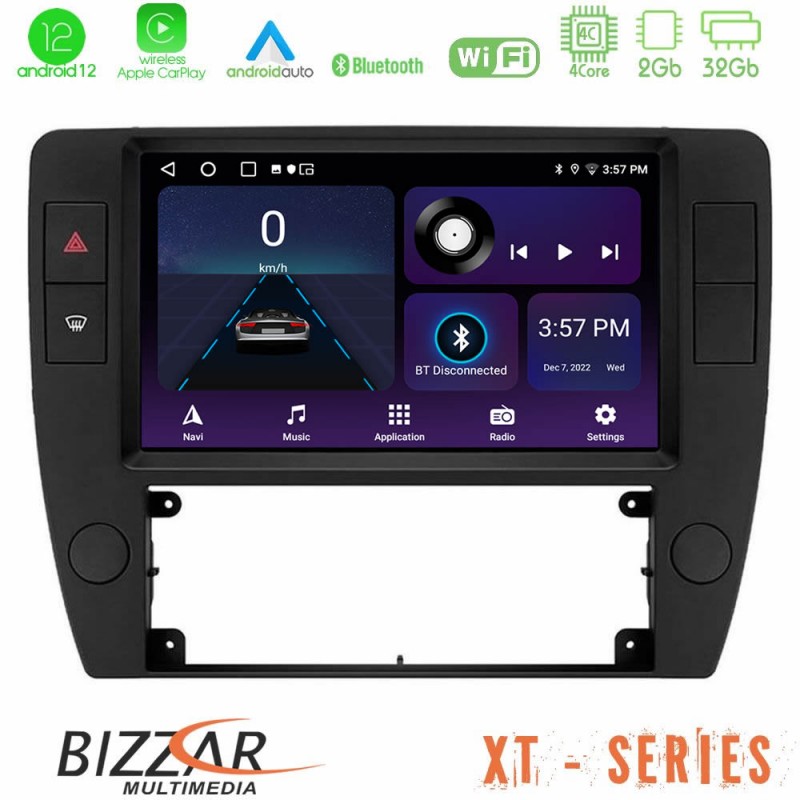 Bizzar XT Series VW Passat B5 2001-2005 4core Android12 2+32GB Navigation Multimedia Tablet 9