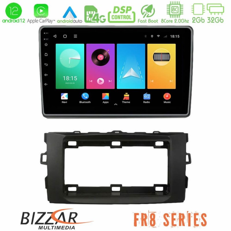 Bizzar FR8 Series Toyota Auris 2013-2016 8core Android13 2+32GB Navigation Multimedia Tablet 10