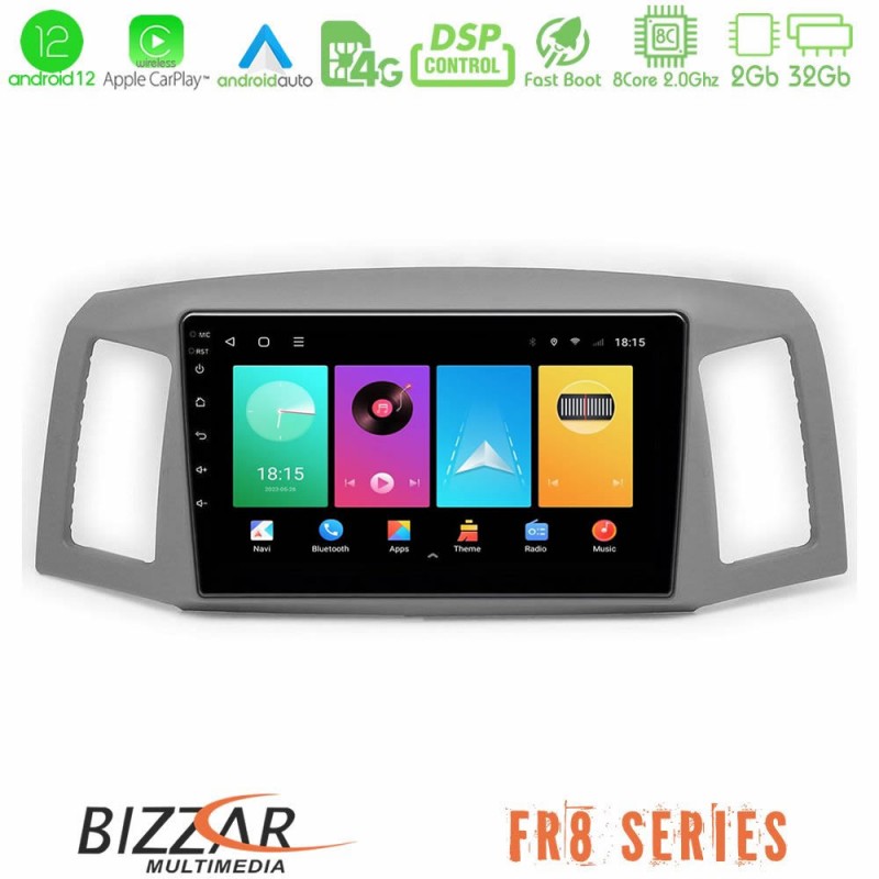 Bizzar FR8 Series Jeep Grand Cherokee 2005-2007 8core Android13 2+32GB Navigation Multimedia Tablet 10