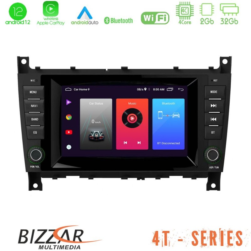 Bizzar OEM Mercedes W203 Facelift 4core Android12 2+32GB Navigation Multimedia Deckless 7