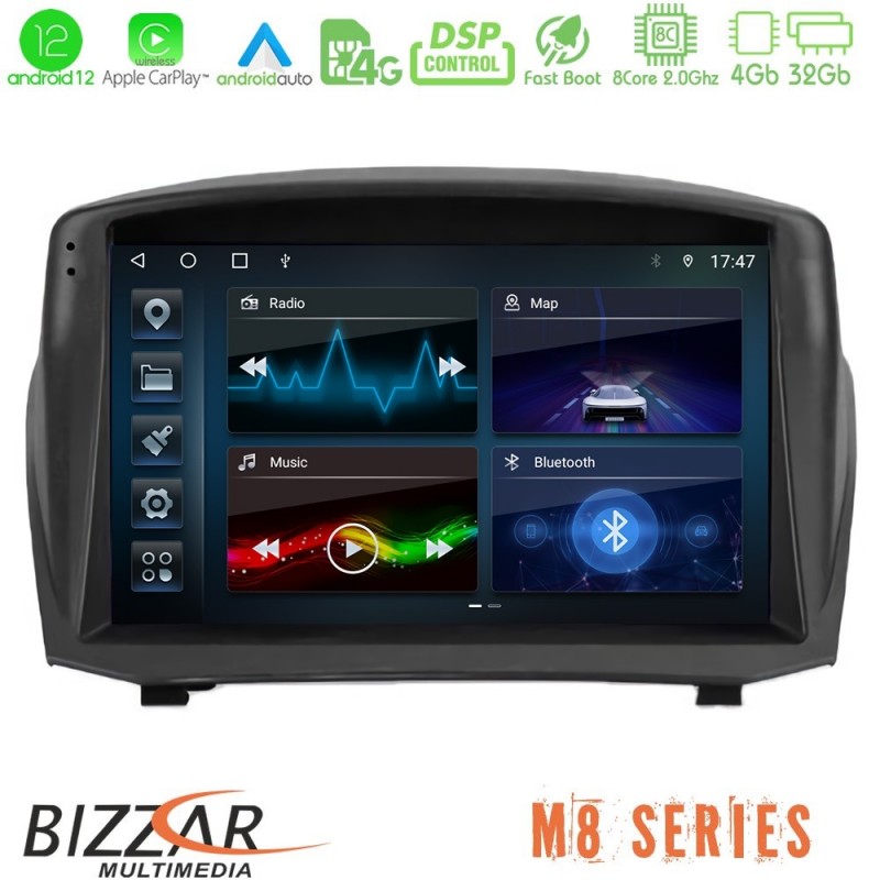 Bizzar M8 Series Ford Fiesta 2008-2016 8core Android13 4+32GB Navigation Multimedia Tablet 9