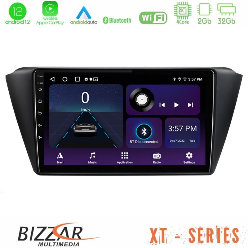 Bizzar XT Series Skoda Fabia 2015-2021 4Core Android12 2+32GB Navigation Multimedia Tablet 9