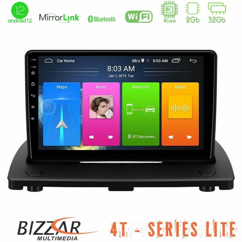 Bizzar 4T Series Volvo XC90 2006-2014 4Core Android13 2+32GB Navigation Multimedia Tablet 9