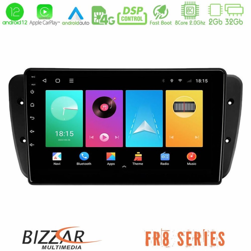 Bizzar FR8 Series Seat Ibiza 2008-2012 8Core Android13 2+32GB Navigation Multimedia Tablet 9