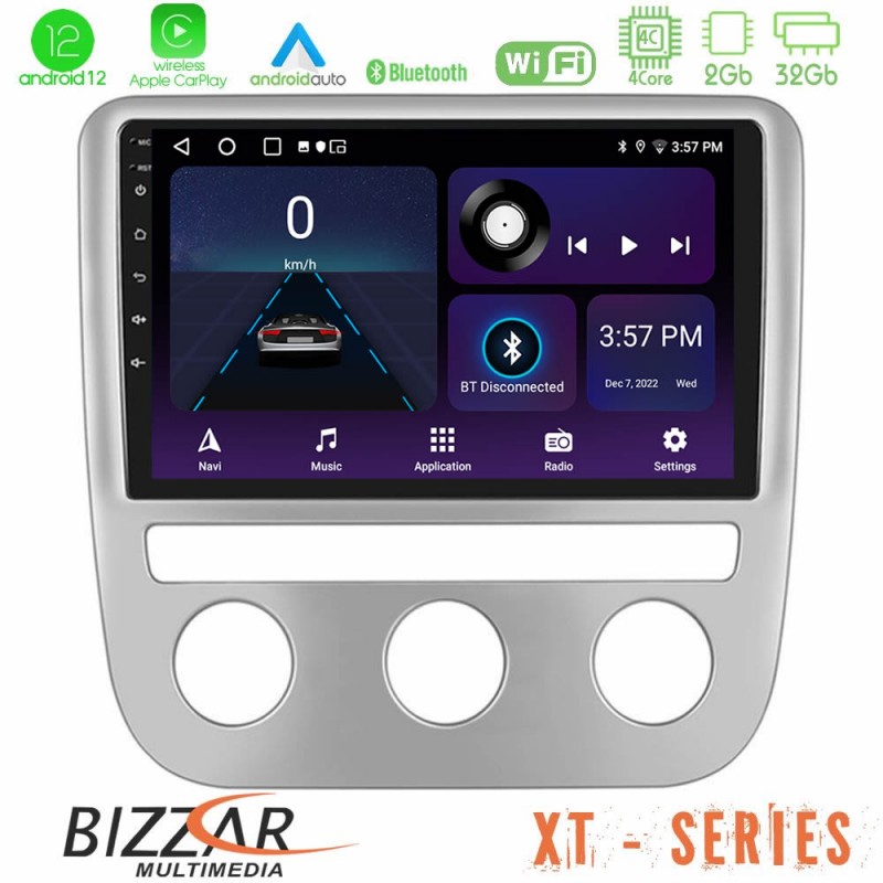 Bizzar XT Series VW Scirocco 2008-2014 4Core Android12 2+32GB Navigation Multimedia Tablet 9