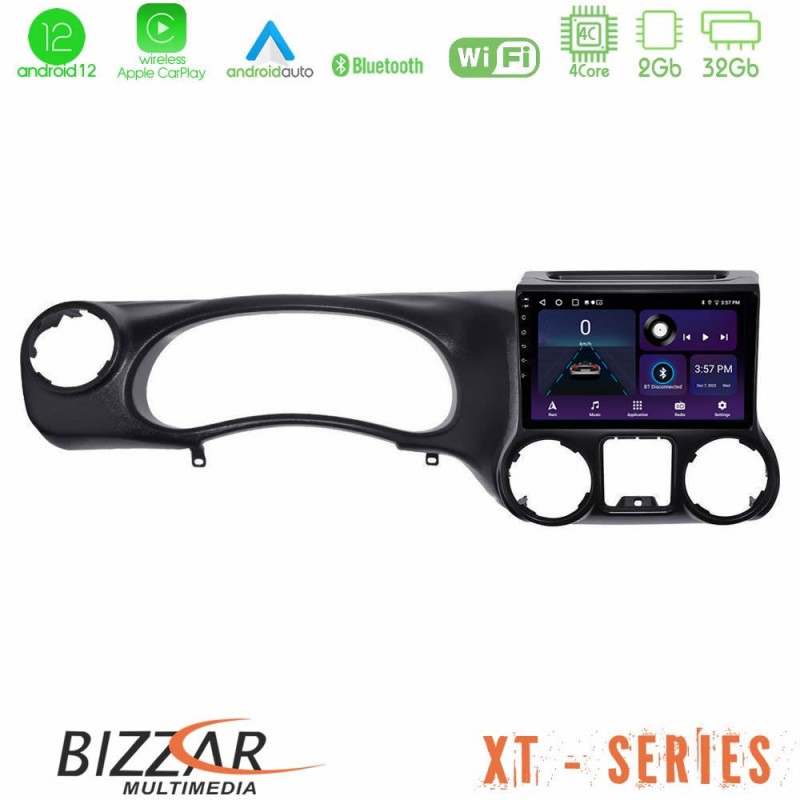 Bizzar XT Series Jeep Wrangler 2011-2014 4Core Android12 2+32GB Navigation Multimedia Tablet 10