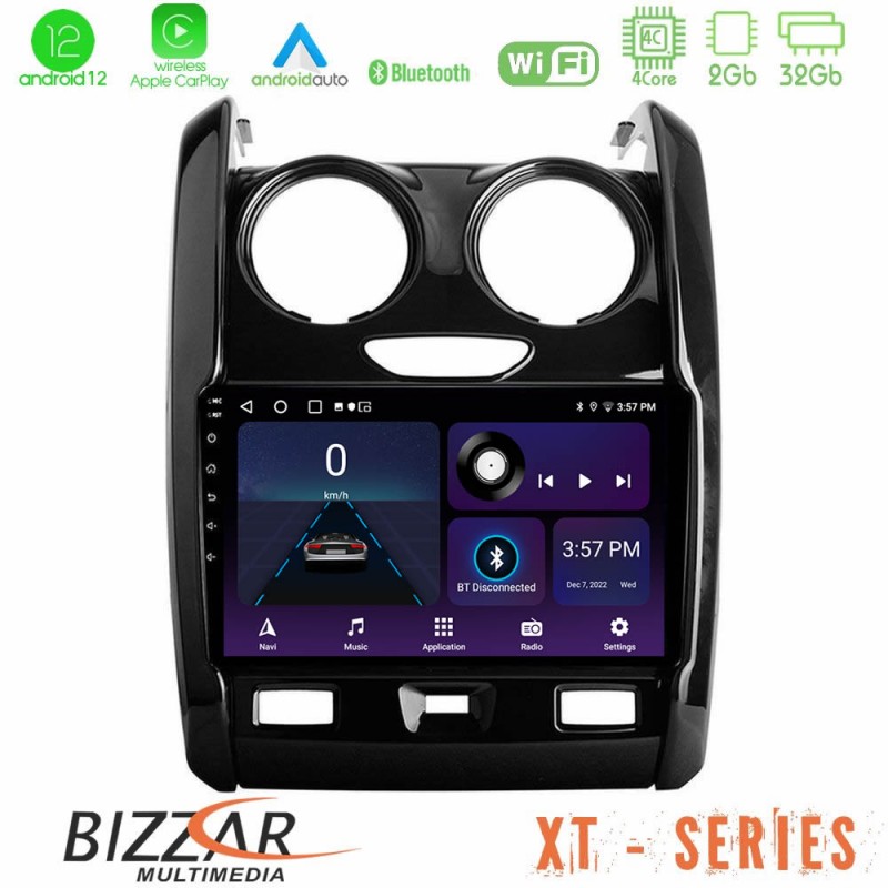 Bizzar XT Series Dacia Duster 2014-2018 4Core Android12 2+32GB Navigation Multimedia Tablet 9