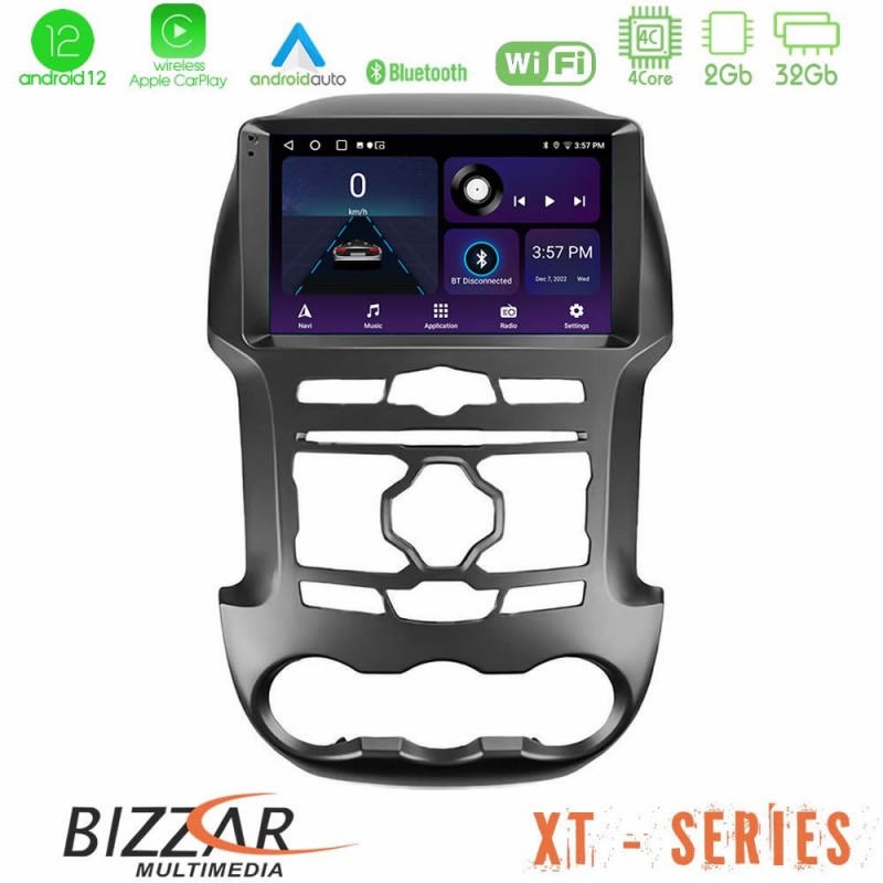 Bizzar XT Series Ford Ranger 2012-2016 4Core Android12 2+32GB Navigation Multimedia Tablet 9