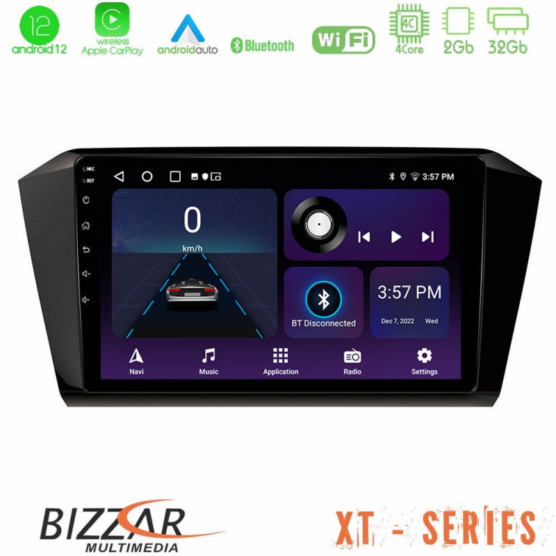 Bizzar XT Series VW Passat 4Core Android12 2+32GB Navigation Multimedia Tablet 10