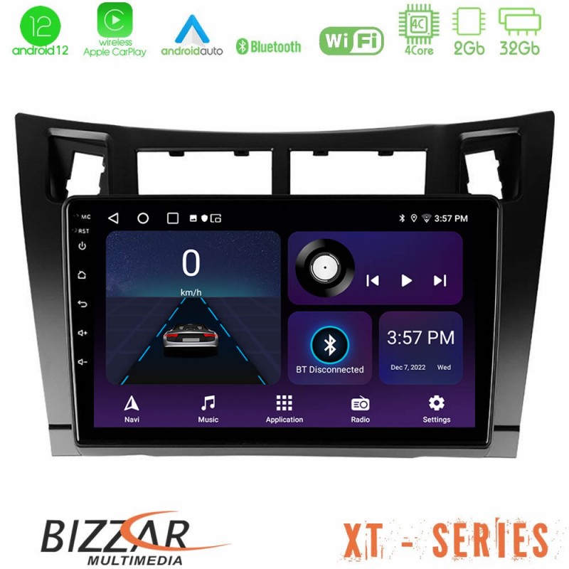 Bizzar XT Series Toyota Yaris 4Core Android12 2+32GB Navigation Multimedia Tablet 9