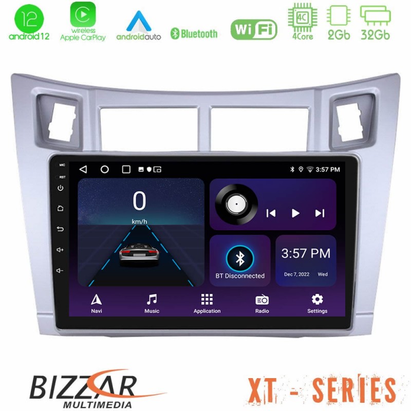 Bizzar XT Series Toyota Yaris 4Core Android12 2+32GB Navigation Multimedia Tablet 9