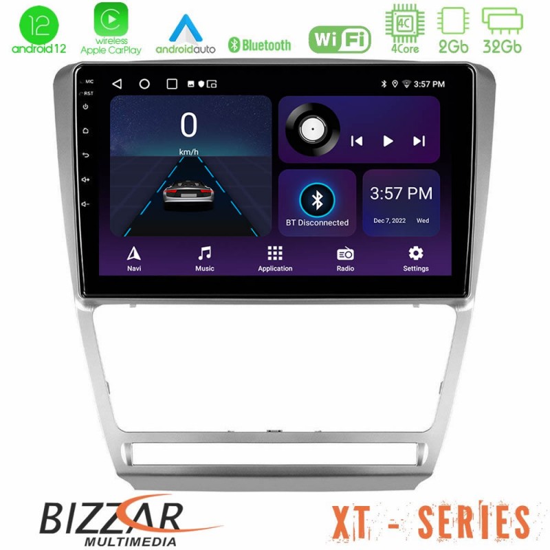 Bizzar XT Series Skoda Octavia 5 4Core Android12 2+32GB Navigation Multimedia Tablet 10