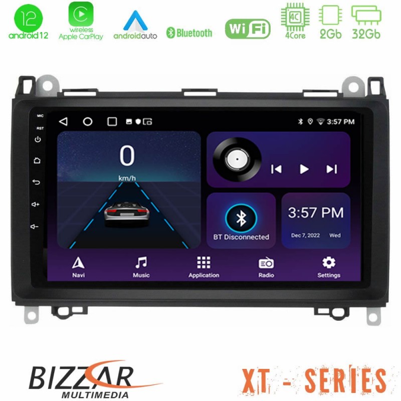 Bizzar XT Series Mercedes A/B/Vito/Sprinter Class 4Core Android12 2+32GB Navigation Multimedia 9