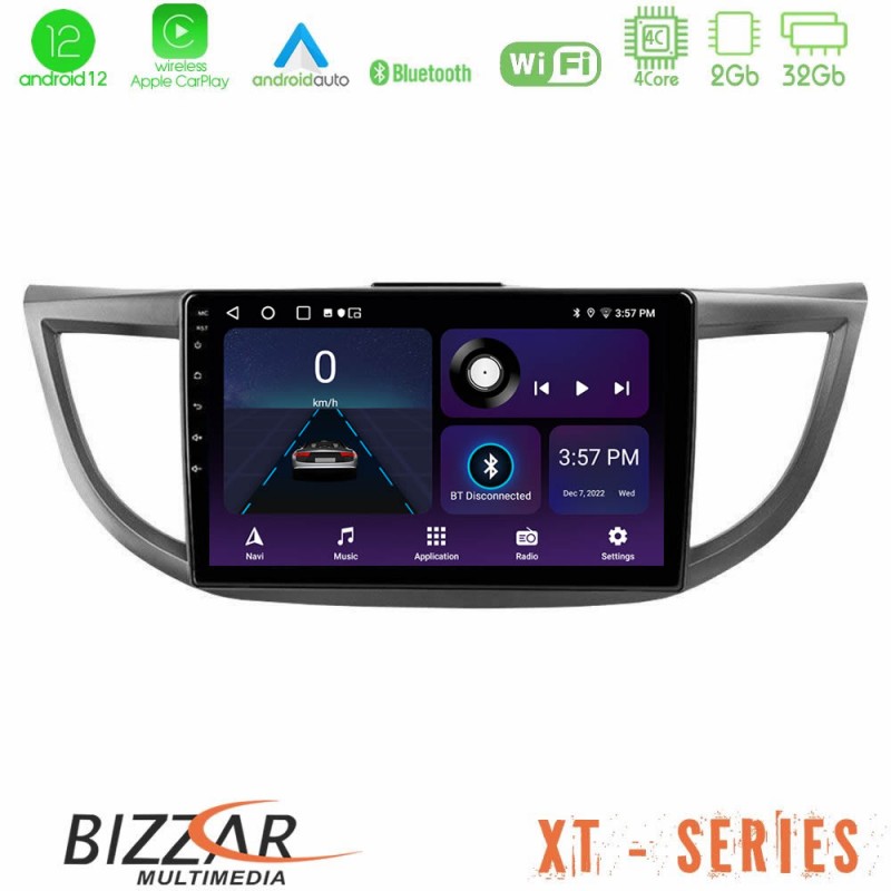 Bizzar XT Series Honda CRV 2012-2017 4Core Android12 2+32GB Navigation Multimedia Tablet 9