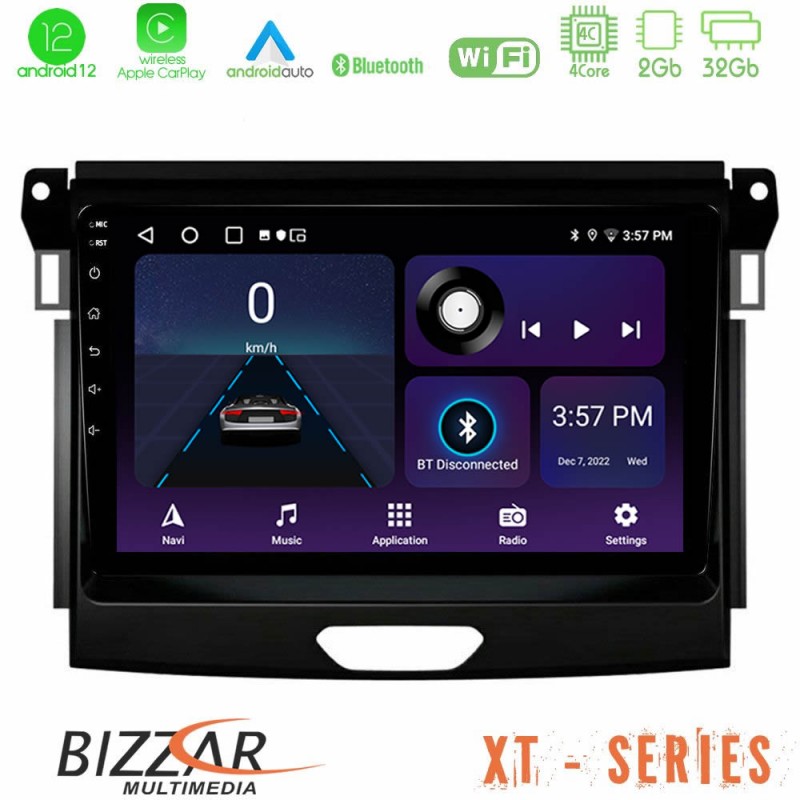 Bizzar XT Series Ford Ranger 2017-2022 4Core Android12 2+32GB Navigation Multimedia Tablet 9