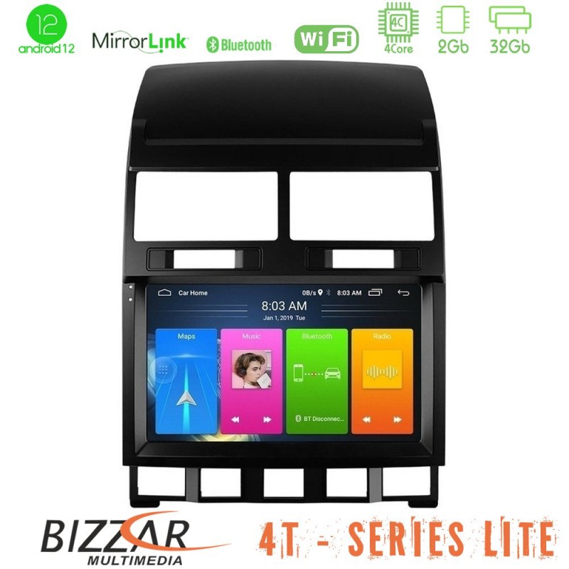 Bizzar 4T Series VW Touareg 2002 – 2010 4Core Android13 2+32GB Navigation Multimedia Tablet 9