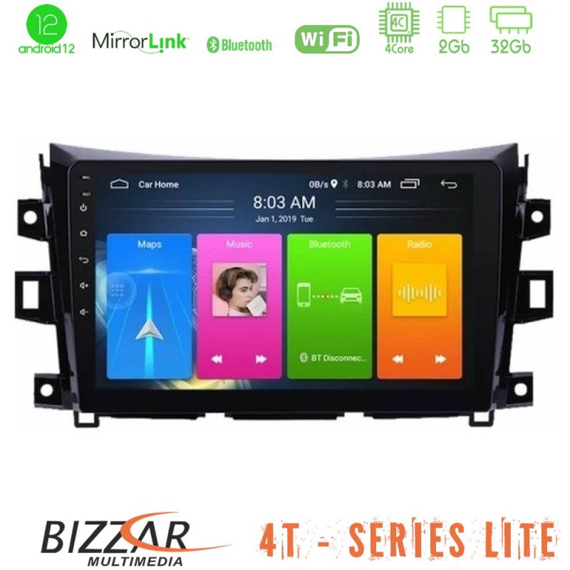 Bizzar 4T Series Nissan Navara NP300 4Core Android13 2+32GB Navigation Multimedia Tablet 9