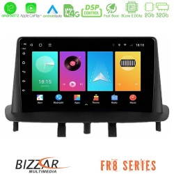 Bizzar FR8 Series FR8 Series Renault Megane 3 2009-2013 8Core Android13 2+32GB Navigation Multimedia Tablet 9