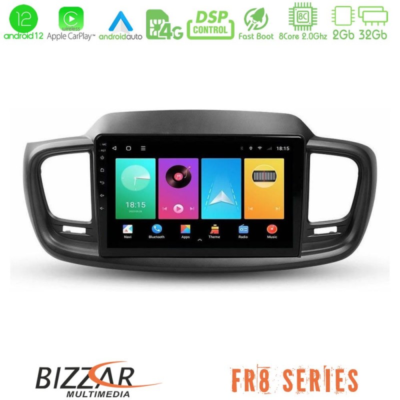 Bizzar FR8 Series FR8 Series Kia Sorento 2018-2021 8Core Android13 2+32GB Navigation Multimedia Tablet 9