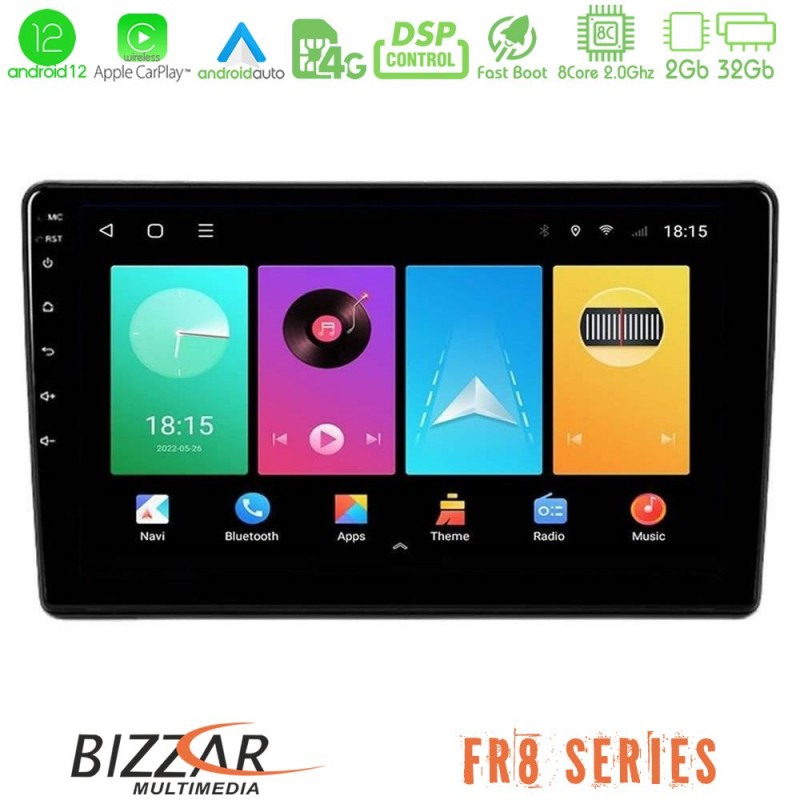 Bizzar FR8 Series FR8 Series Peugeot Partner / Citroën Berlingo 2008-2018 8Core Android13 2+32GB Navigation Multimedia Tablet 9