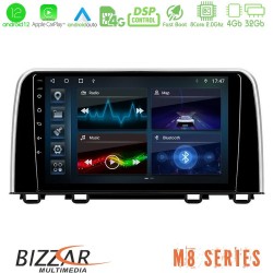 Bizzar M8 Series Honda CR-V 2019-&gt; 8core Android13 4+32GB Navigation Multimedia Tablet 10