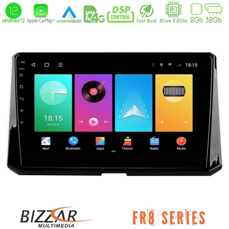 Bizzar FR8 Series Toyota Corolla 2019-2022 8core Android13 2+32GB Navigation Multimedia Tablet 10