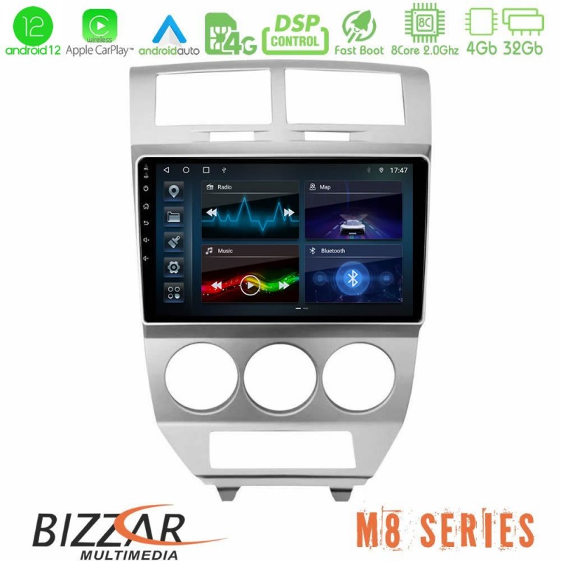 Bizzar M8 Series Dodge Caliber 2006-2011 8core Android13 4+32GB Navigation Multimedia Tablet 10