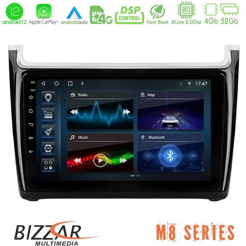 Bizzar M8 Series Vw Polo 8core Android13 4+32GB Navigation Multimedia Tablet 9