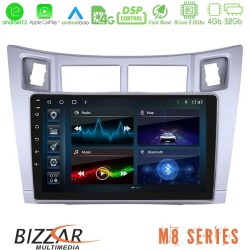 Bizzar M8 Series Toyota Yaris 8core Android13 4+32GB Navigation Multimedia Tablet 9