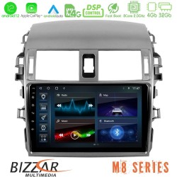 Bizzar M8 Series Toyota Corolla 2008-2010 8core Android13 4+32GB Navigation Multimedia Tablet 9