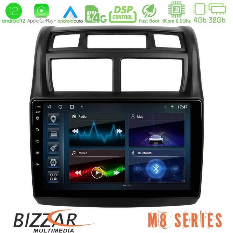 Bizzar M8 Series Kia Sportage 2008-2011 8core Android13 4+32GB Navigation Multimedia Tablet 9