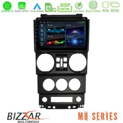 Bizzar M8 Series Jeep Wrangler 2008-2010 8core Android13 4+32GB Navigation Multimedia Tablet 9