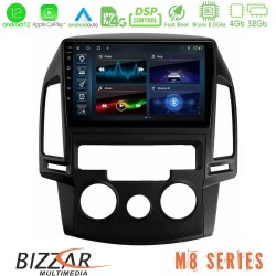 Bizzar M8 Series Hyundai i30 2007-2012 Manual A/C 8core Android13 4+32GB Navigation Multimedia Tablet 9