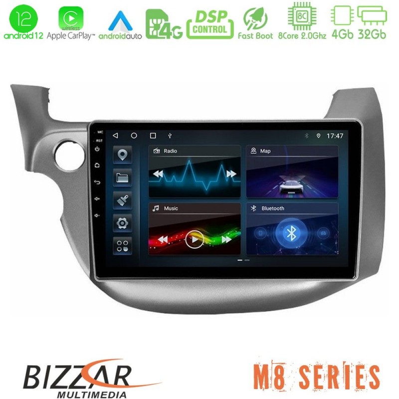 Bizzar M8 Series Honda Jazz 2009-2013 8core Android13 4+32GB Navigation Multimedia Tablet 10