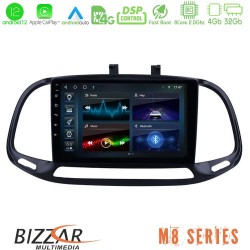 Bizzar M8 Series Fiat Doblo 2015-2022 8core Android13 4+32GB Navigation Multimedia Tablet 9