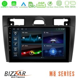 Bizzar M8 Series Ford Fiesta/Fusion 8core Android13 4+32GB Navigation Multimedia Tablet 9