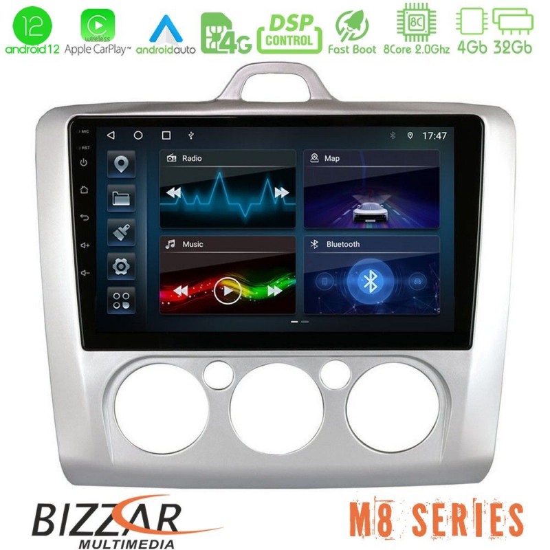 Bizzar M8 Series Ford Focus Manual AC 8core Android13 4+32GB Navigation Multimedia 9