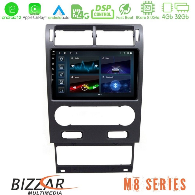 Bizzar M8 Series Ford Mondeo 2004-2007 8core Android13 4+32GB Navigation Multimedia Tablet 9