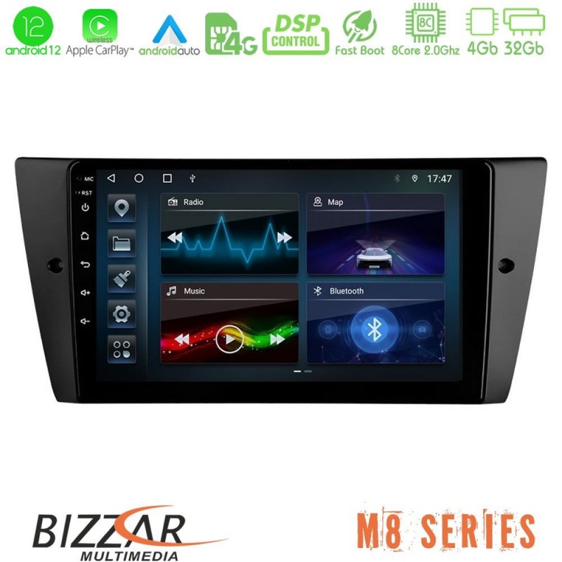 Bizzar M8 Series BMW 3 Series 2006-2011 8core Android13 4+32GB Navigation Multimedia Tablet 9