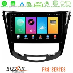 Bizzar FR8 Series Nissan Qashqai J11 (AUTO A/C) 8core Android13 2+32GB Navigation Multimedia Tablet 10