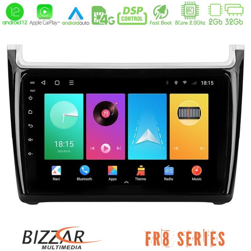 Bizzar FR8 Series Vw Polo 8core Android13 2+32GB Navigation Multimedia Tablet 9