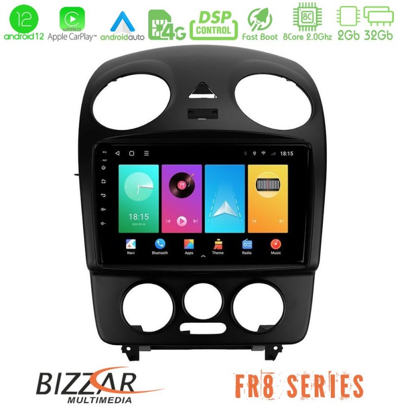 Bizzar FR8 Series VW Beetle 8core Android13 2+32GB Navigation Multimedia Tablet 9